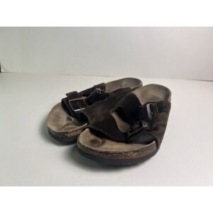 Betula by Birkenstock Brown Suede Double Strap Sandals Sz 38